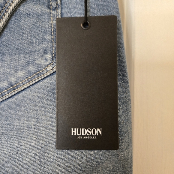 Hudson Mid Rise Straight Jeans Size 10 Light Wash 2 Button Closure NWT - Picture 5 of 16
